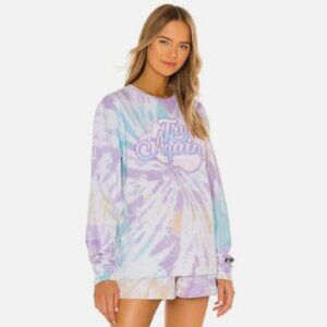 REVOLVE By Samii Ryan Try Again Tie Dye Crewneck Sweatshirt S